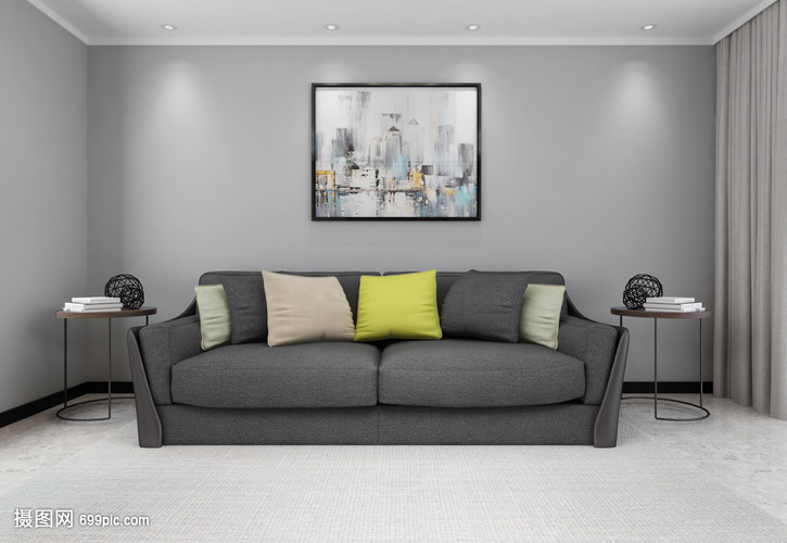 現代簡潔風家居陳列室內設計效果圖